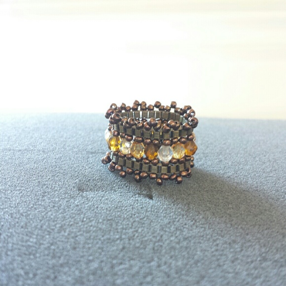 Brown jeweled ring