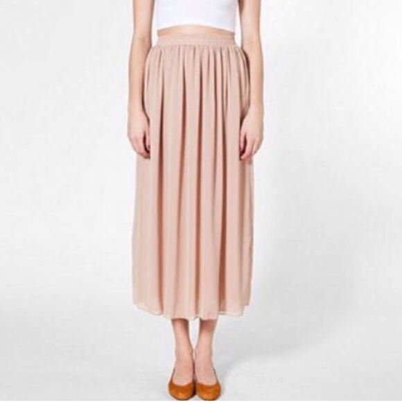 American Apparel Double Layer Chiffon Skirt