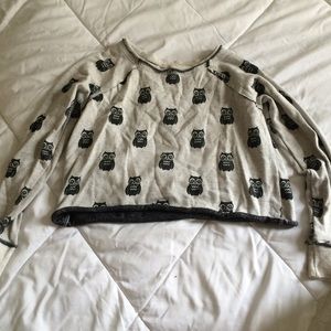Owl crop sweater