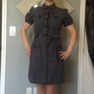 Black and white stripe dress