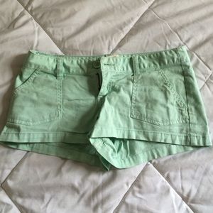Mint green shorts