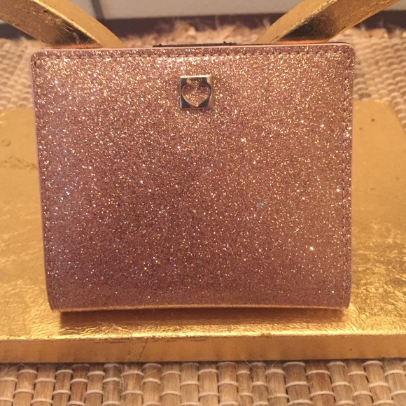 kate spade Handbags - Pink gold glitter bug Mavis street wallet