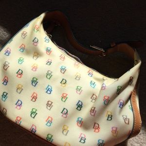 dooney and Burke white tote bag