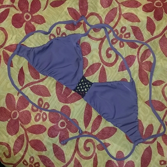 Posh pua lena crochet bikini taro brown top halter - Picture 3 of 4