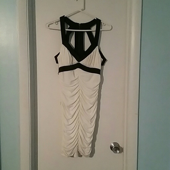 White and black dress