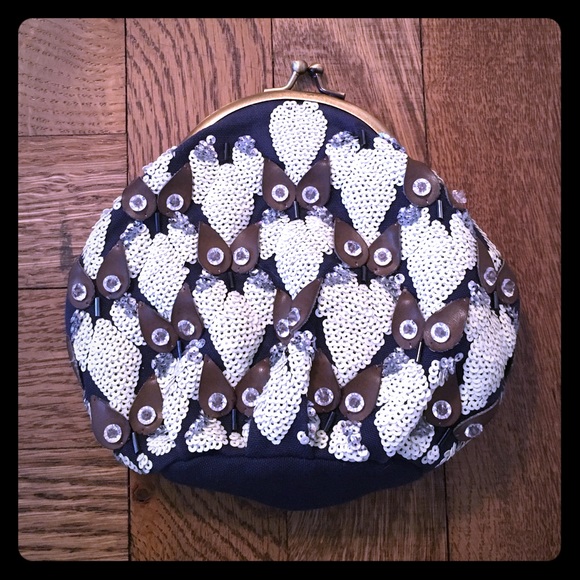 Anthropologie Handbags - sequin owl coin purse