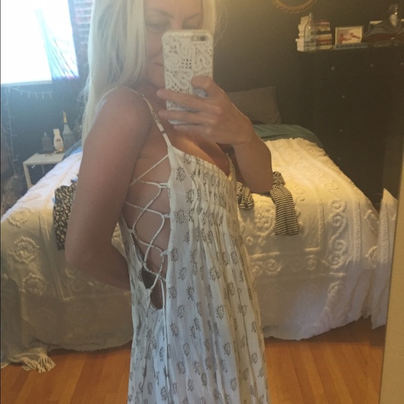 Free People Tie Side Dress FP One - Picture 2 of 4