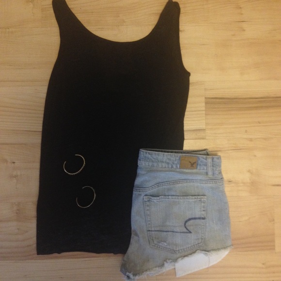 Helmut Lang black heather tank top