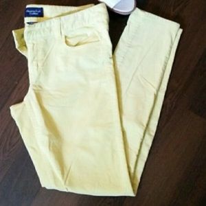American eagle yellow corduroy skinny pants