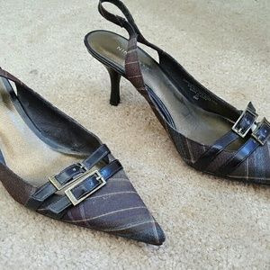 Fabric kitten heels