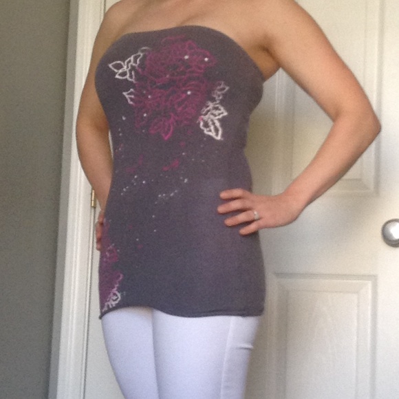Gray tube top
