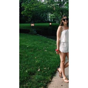 White lace Kimichi Blue Romper