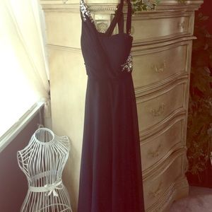 Worn once beautiful blue navy prom dress!