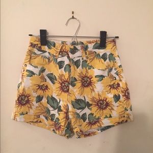 Sunflower high waisted shorts!