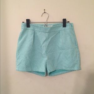 Light blue and white shorts!