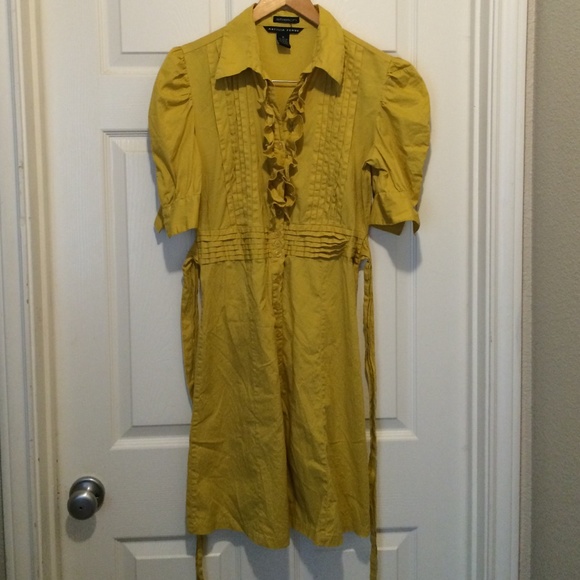 Antilia Femme Dresses & Skirts - Yellow Shirt Dress