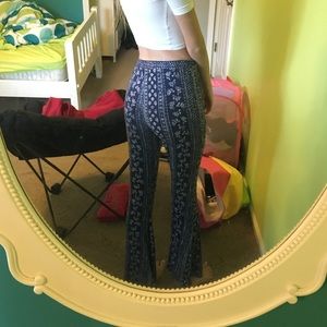 High Waisted Printed Flare Pants
