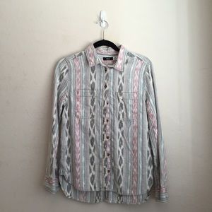 BDG printed button down