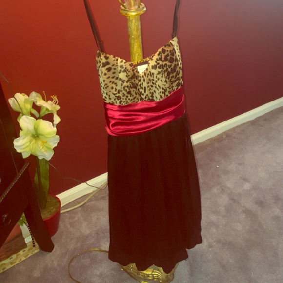 Sexy cheetah printed cocktail dress!