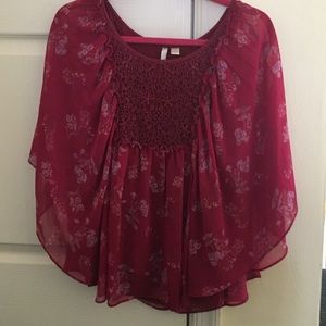Burgundy blouse