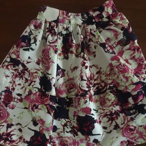 Express High Waisted Full Mini Skirt