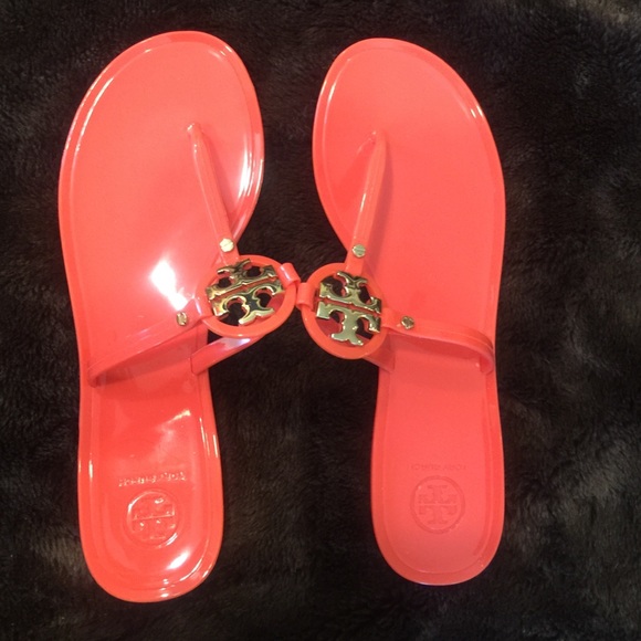 Neon Orange Tory Burch Sandals