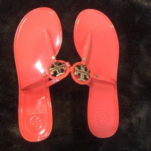 Neon Orange Tory Burch Sandals