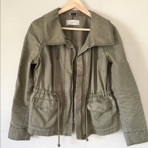Olive green army inspired jacket
