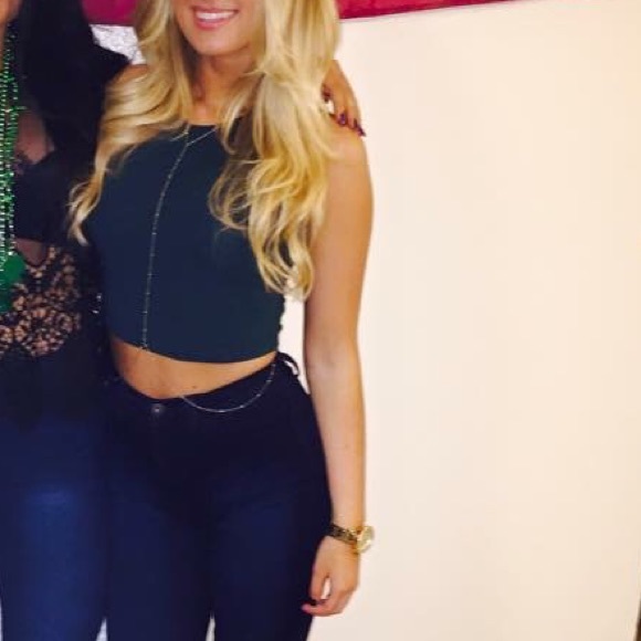Green crop top!