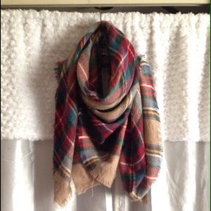 Plaid Blanket Scarf