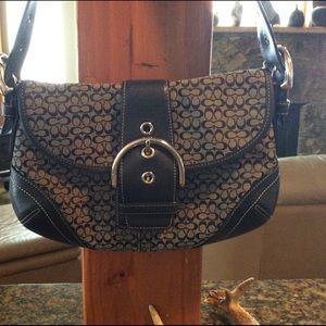 Black Coach Monogram bag