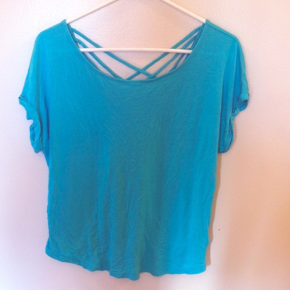 Blue short sleeve top