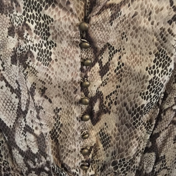 Python print long sleeve dress by Aryn K - Picture 2 of 4