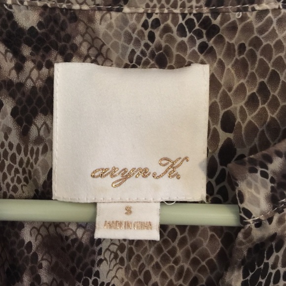 Python print long sleeve dress by Aryn K - Picture 3 of 4