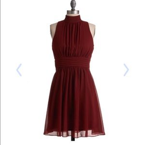 NWT Modcloth Windy City Dress in Burgundy