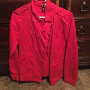 Adorable red pea coat!