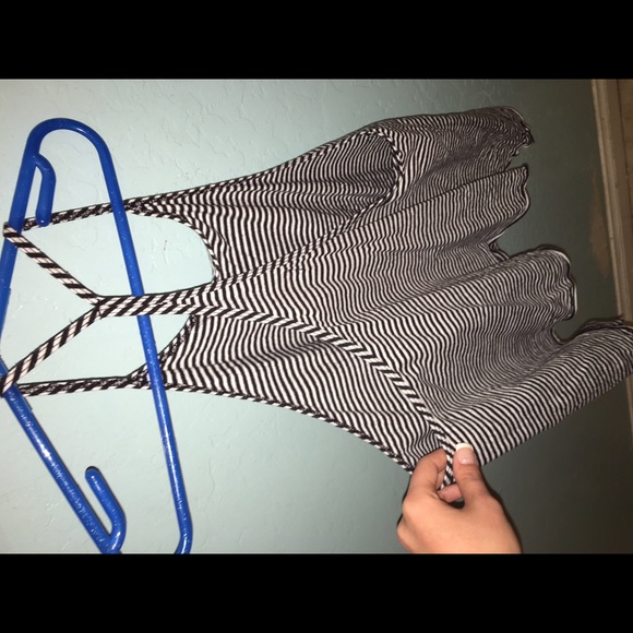 Hollister b&w striped halter tank top - Picture 2 of 3