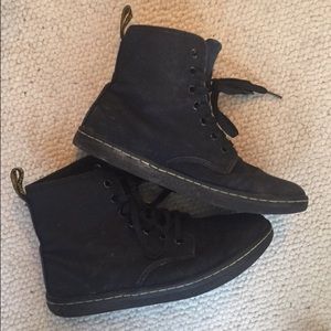 Black Canvas Dr. Martens boots