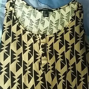 Tan and black aztec print crop top. Brand new!