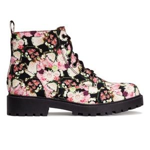 Floral patterned boots