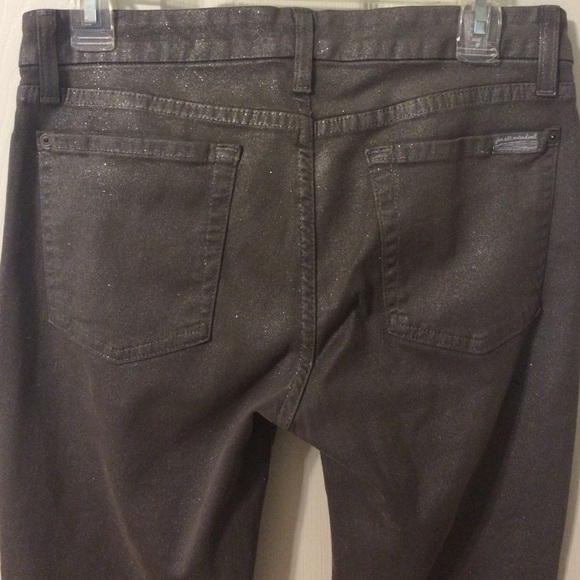 7 for all man kind grey sparkle skinny jean RARE