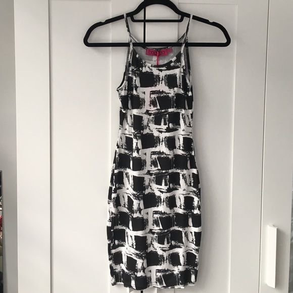 Graffiti Print Strappy Bodycon Dress