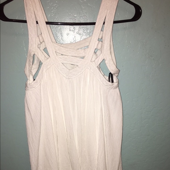 White geometric top flowy dress - Picture 1 of 3