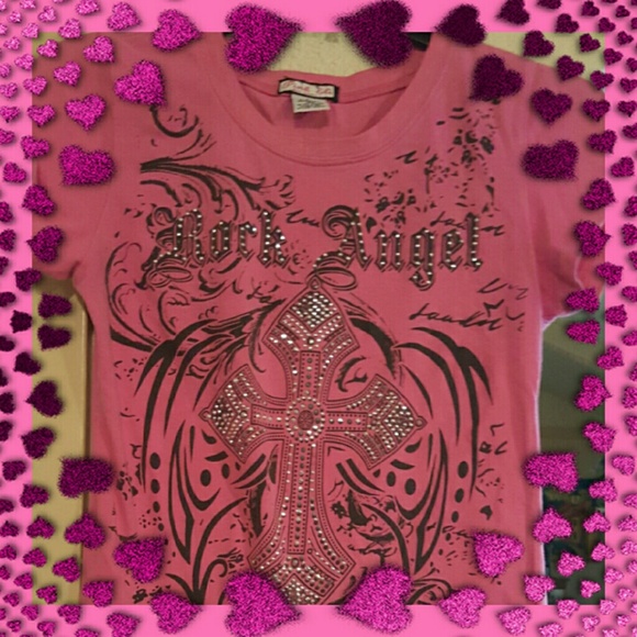 SALE! ROCK ANGEL CROSS TSHIRT