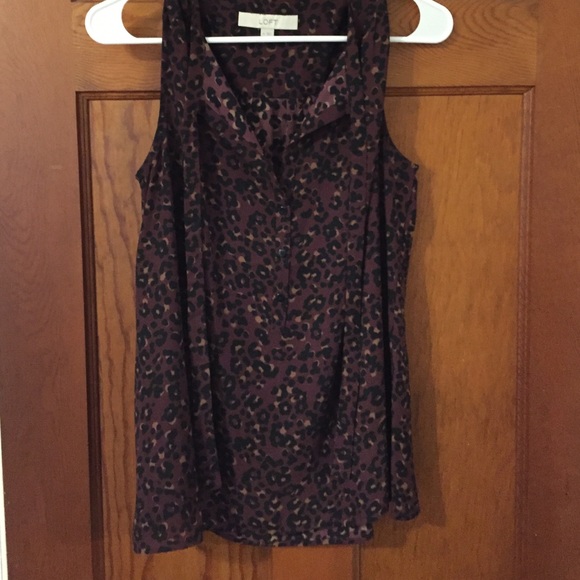 Loft animal print tank