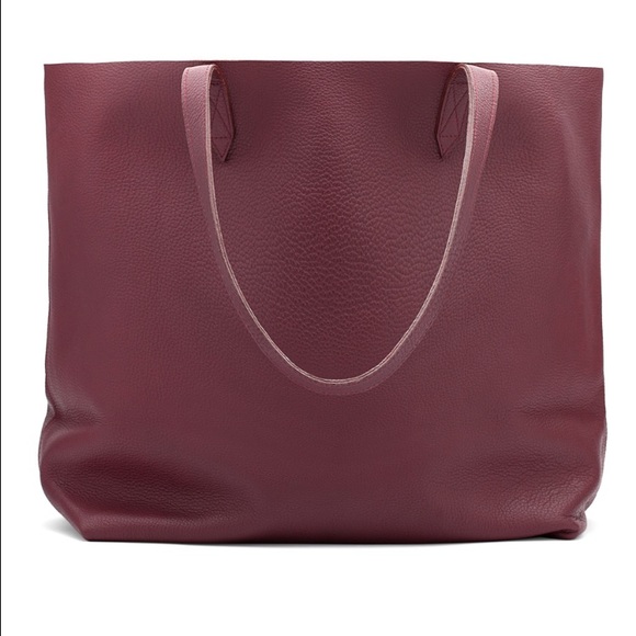 Cuyana Burgundy Classic Leather Tote