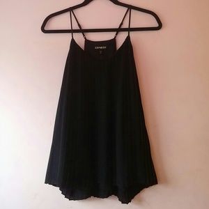 Express black pleated tank