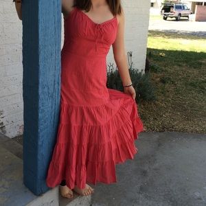 Salmon colored dress