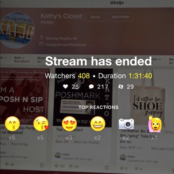 Posh N Sip 4/13. 408 viewers! TY🍷🎉❤️ - Picture 4 of 4