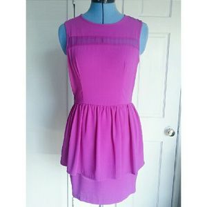 Fushia Peplum Dress